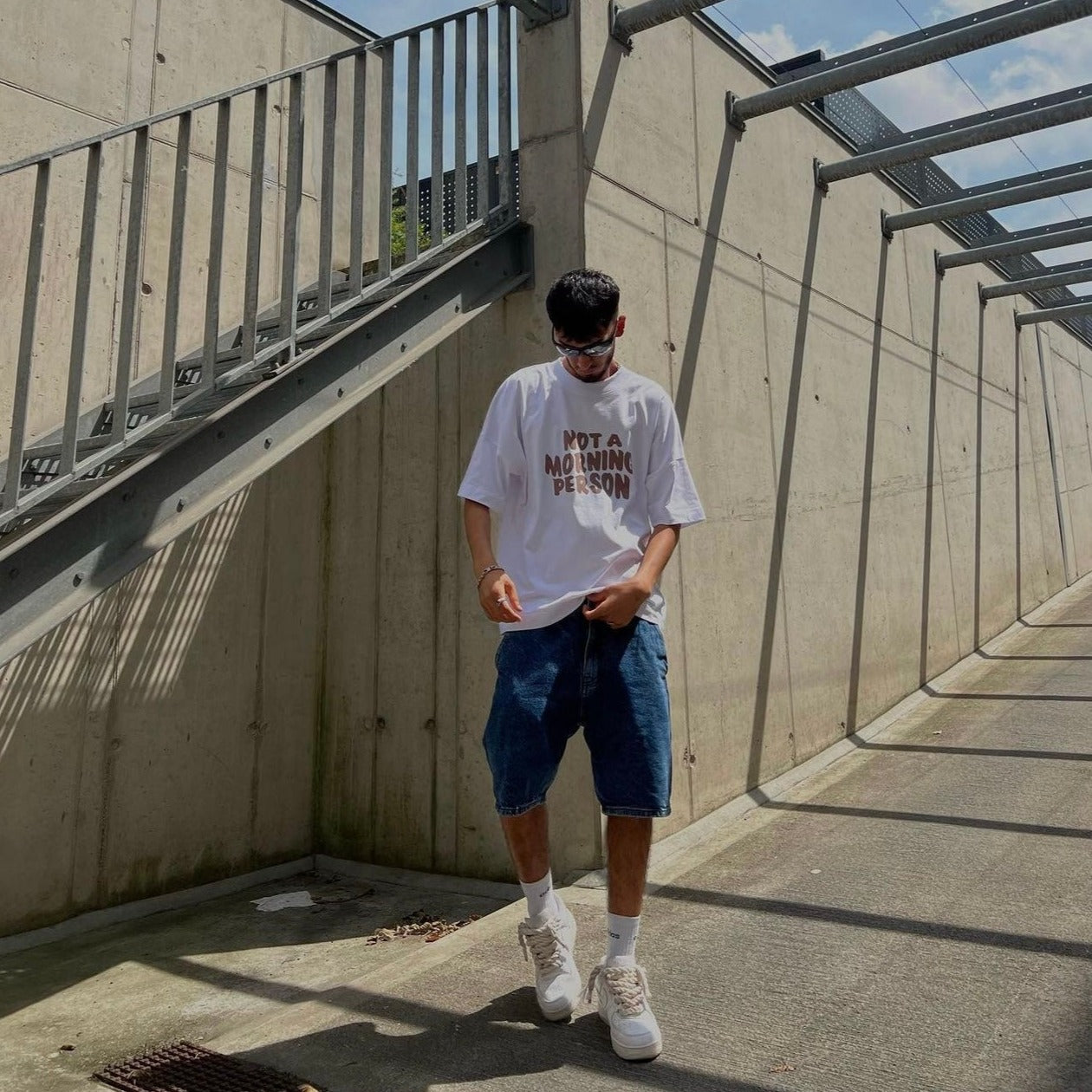 Premium Organic Oversize Shirt 'Not a Morning Person'