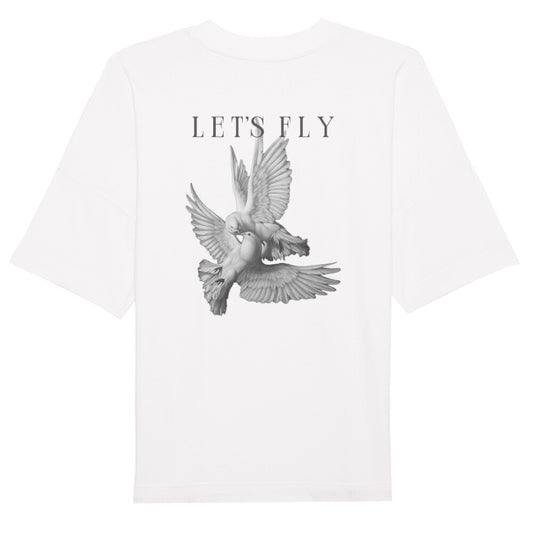 Premium Organic Oversize Shirt 'Let's Fly'