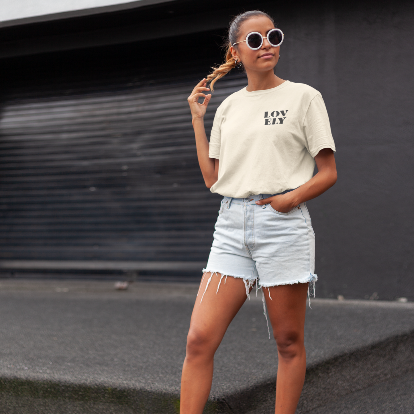 Premium Organic Oversize Fusion Shirt 'Lovely'